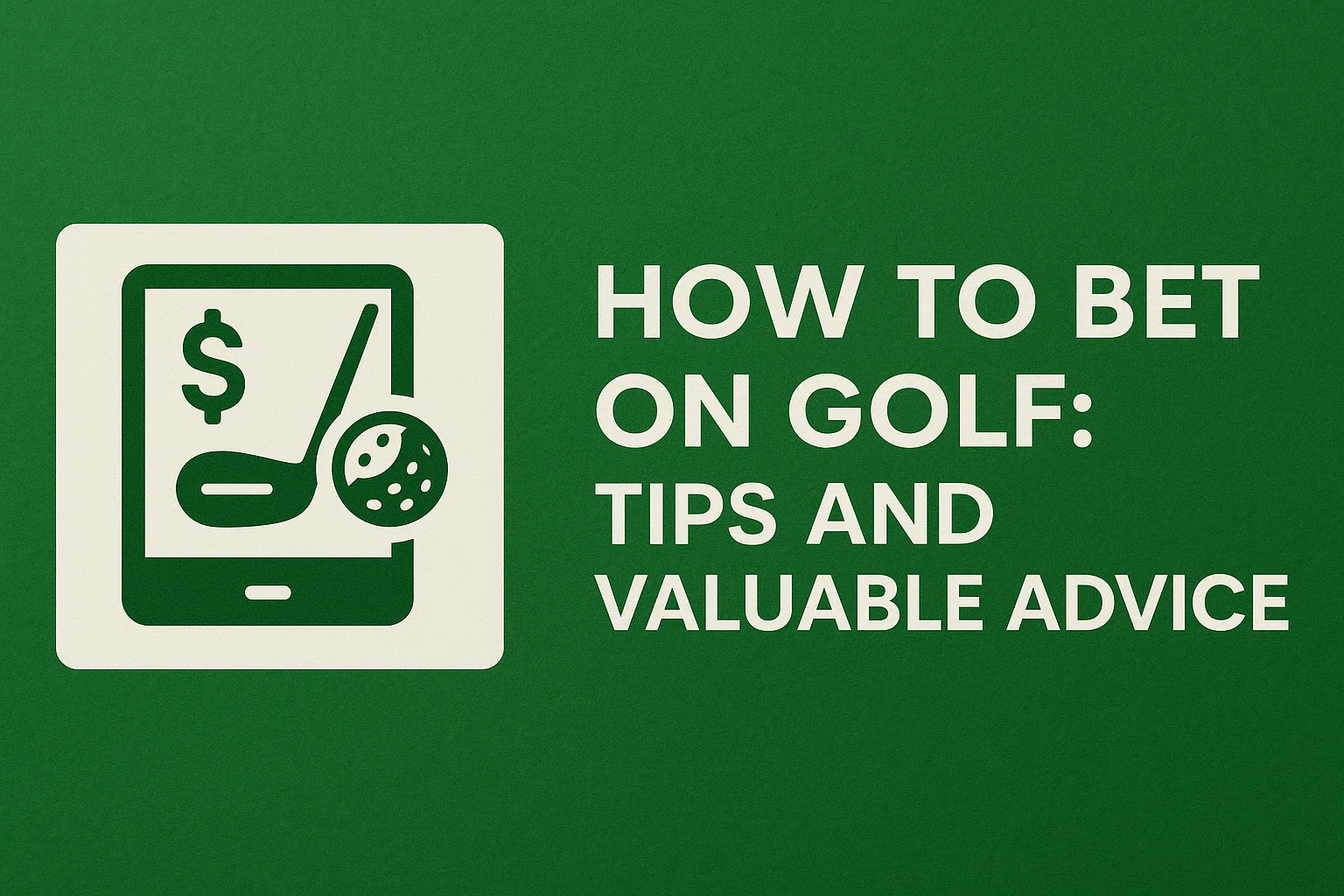 How to Bet on Golf: Tips and Valuable Advice